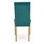 Krzesło Diego 3 drewno/velvet dąb/monolith 37 47x59x99,3