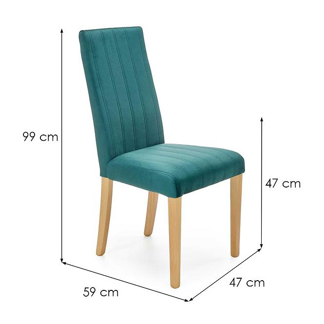 Krzesło Diego 3 drewno/velvet dąb/monolith 37 47x59x99