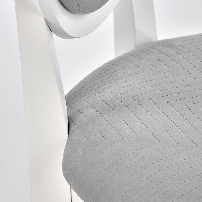 Krzesło Velo drewno/tkanina biały/popiel 44x53x96