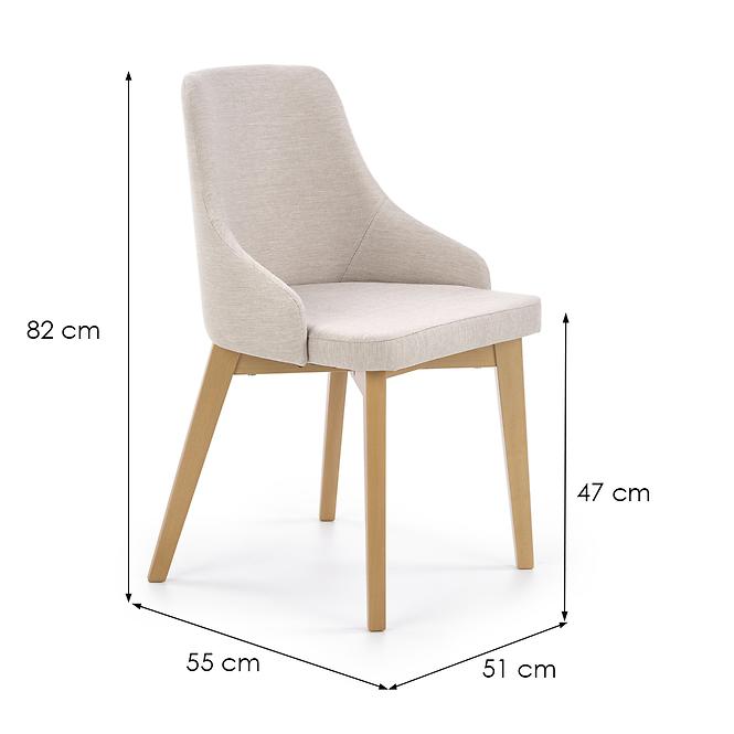 Krzesło Toledo drewno/velvet dąb/inari 22 51x55x82