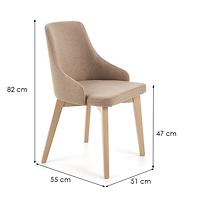 Krzesło Toledo drewno/velvet dąb/inari 23 51x55x82