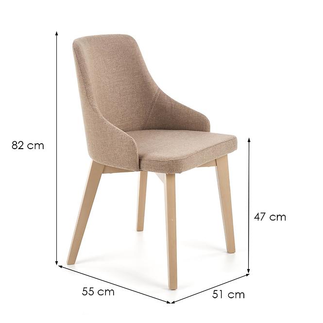 Krzesło Toledo drewno/velvet dąb/inari 23 51x55x82