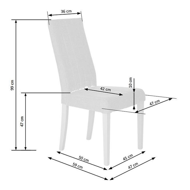 Krzesło Diego drewno/velvet dąb/inari 91 47x59x99