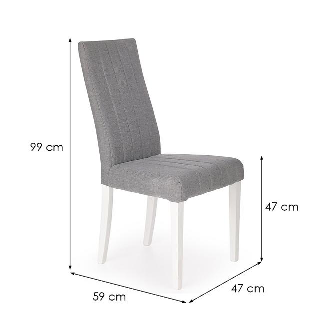 Krzesło Diego drewno/velvet biały/inari 91 47x59x99