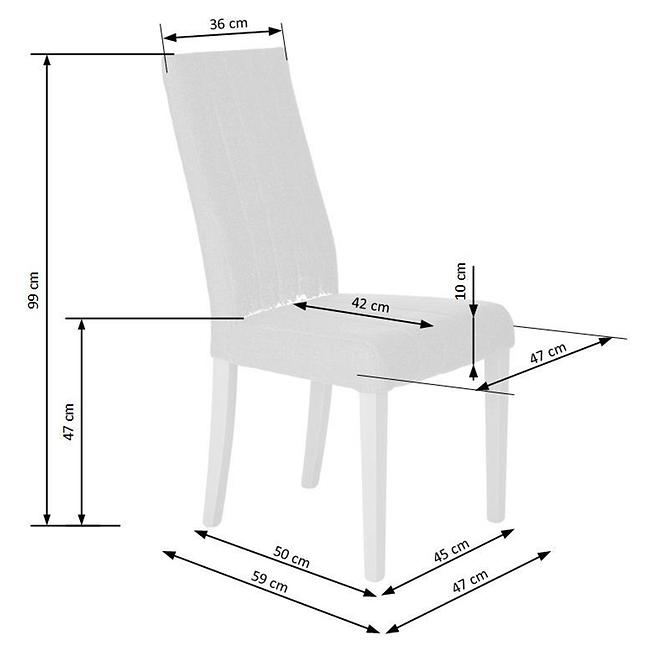 Krzesło Diego drewno/velvet biały/inari 91 47x59x99