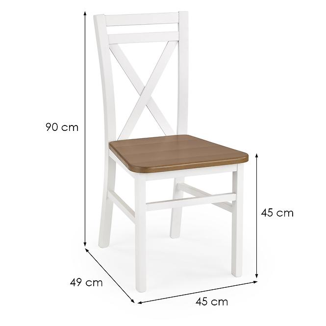 Krzesło Dariusz 2 drewno/MDF biały/olcha 45x49x90