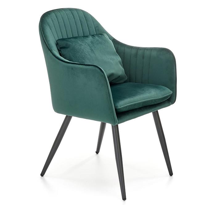 Krzesło K464 velvet/metal ciemny  zielony  58x59x84