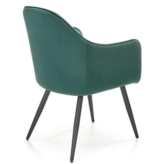 Krzesło K464 velvet/metal ciemny  zielony  58x59x84