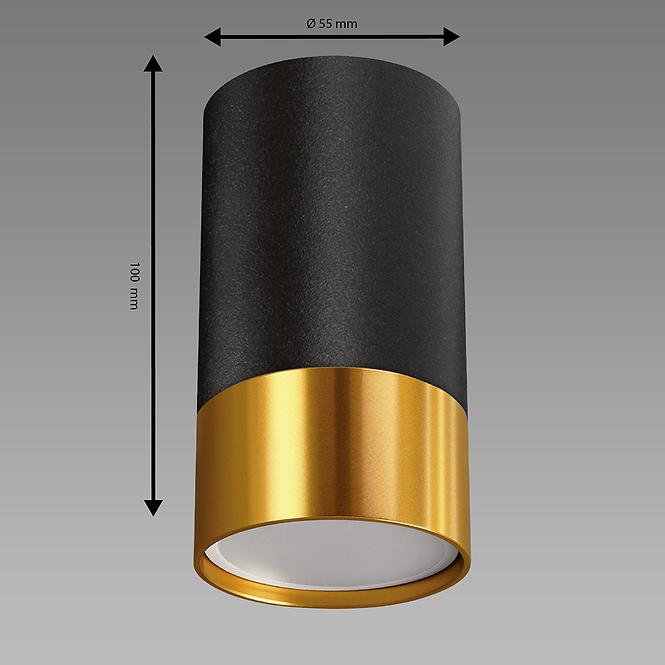 Lampa PUZON DWL GU10 BLACK/GOLD 04123 K1