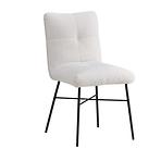 Krzesło Cosmo białe w tkaninie boucle