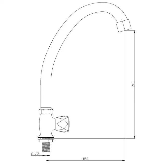 Kran czerpalny 15 cm