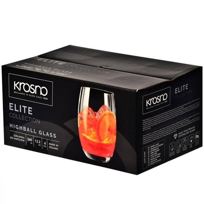 Komplet szklanek do napojów Elite 6x360 ml