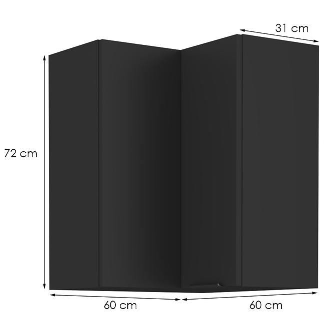 Szafka kuchenna Siena czarny matowy 60x60 Gn-72 1f (90°)