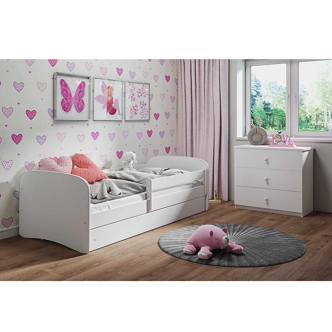 Łóżko Dziecięce Babydreams+Sz+M Biały 70x140