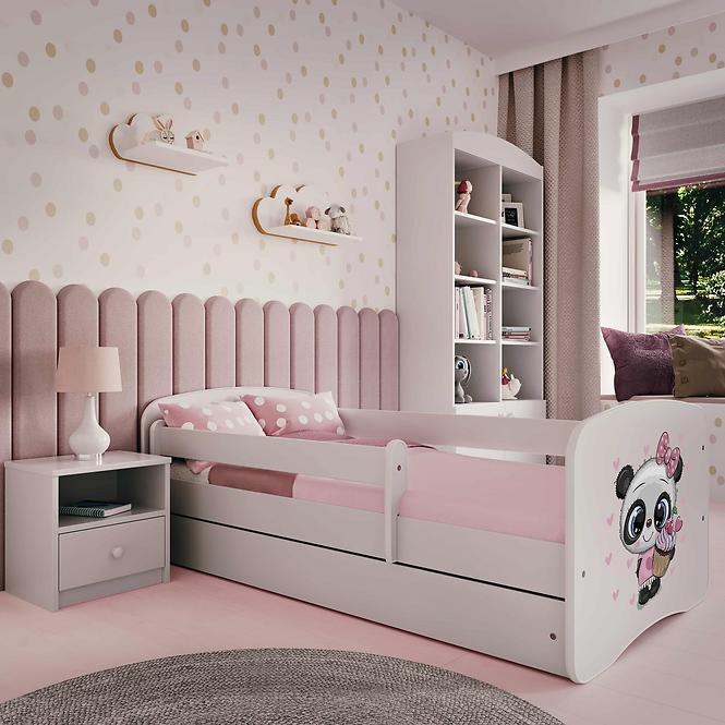 Łóżko Dziecięce Babydreams+Sz+M Biały 70x140 Panda