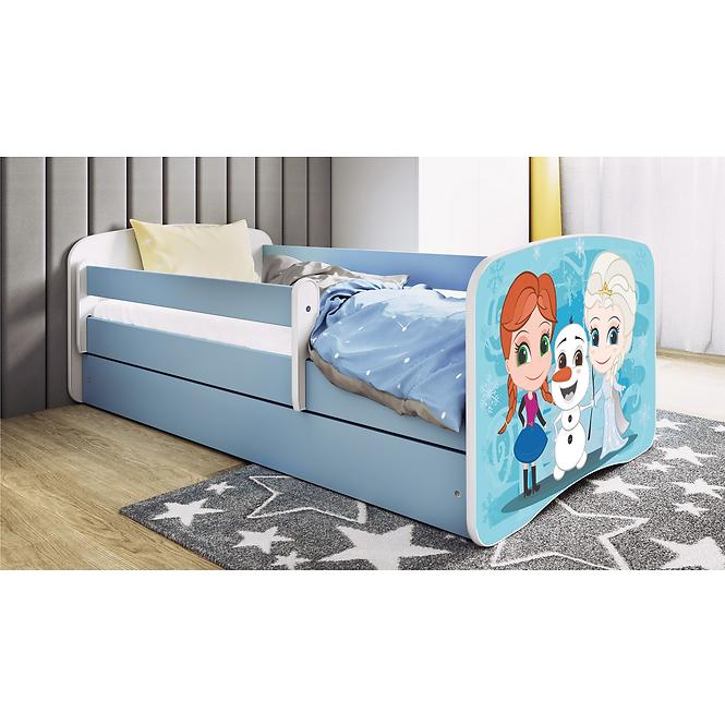 Łóżko Dziecięce Babydreams+Sz+M Niebieski 70x140 Kraina Lodu