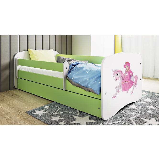 Łóżko Dziecięce Babydreams+Sz+M Zielone 70x140 1 Księżniczka