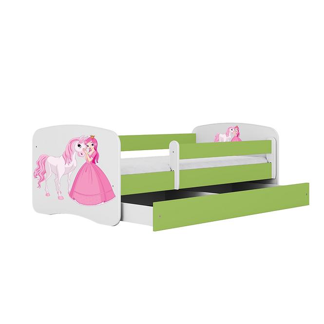 Łóżko Dziecięce Babydreams+Sz+M Zielone 80x160 2 Księżniczka