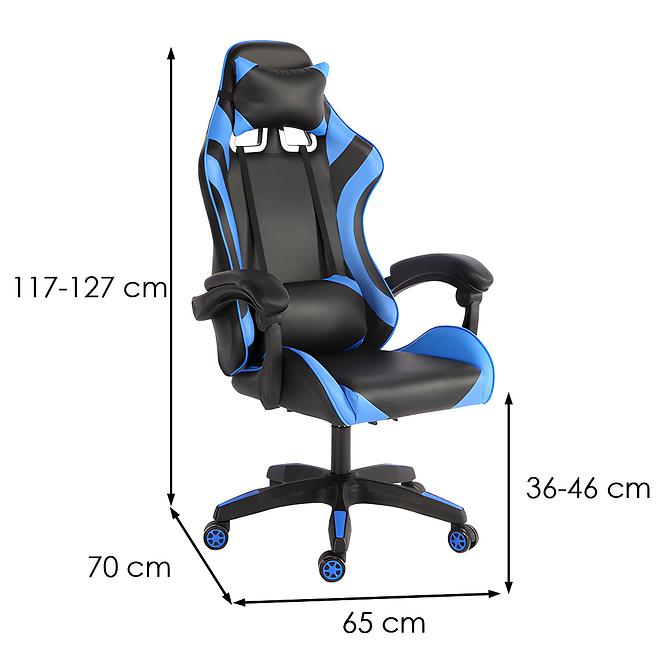 Fotel gamingowy DS90120-1 czarny/niebieski