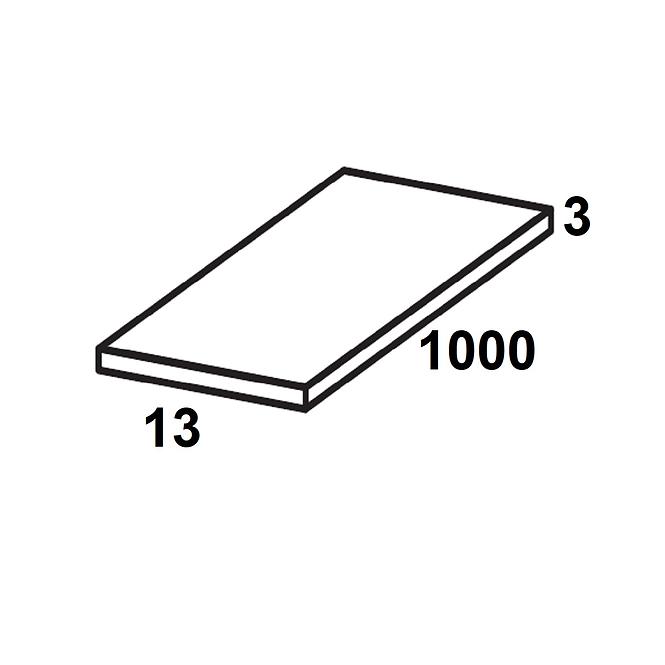 Płaskownik PVC biały połysk 3x13x1000