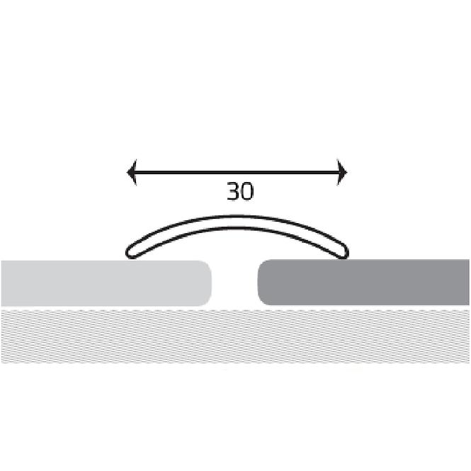 Profil podłogowy samoprzylepny aluminiowy antracyt 3.2x30x900