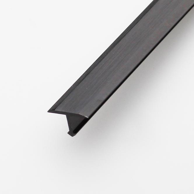 Profil T aluminiowy szczotkowany czarny 9x14x900
