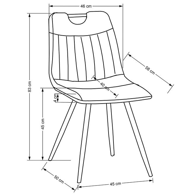 Krzesło K521 musztardowy