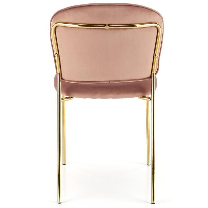 Krzesło K499 różowy/złoty