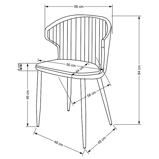 Krzesło K496 musztardowy