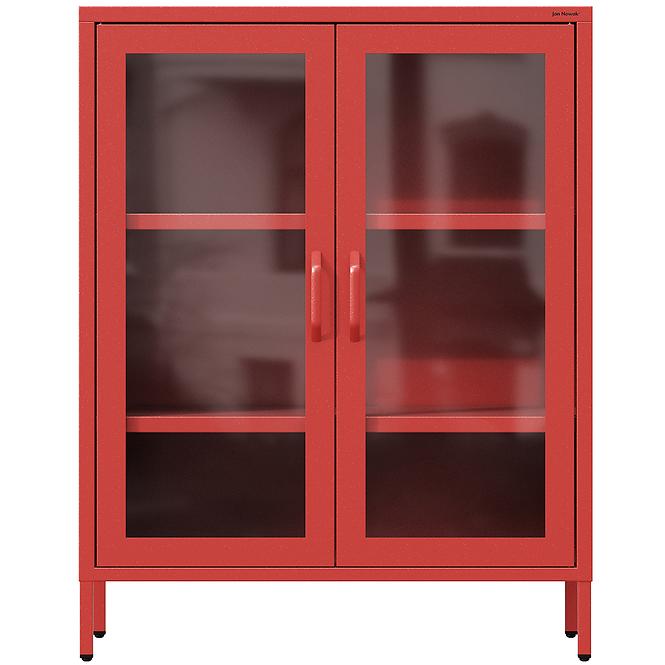 Witryna Metalowa Gina Modern Red