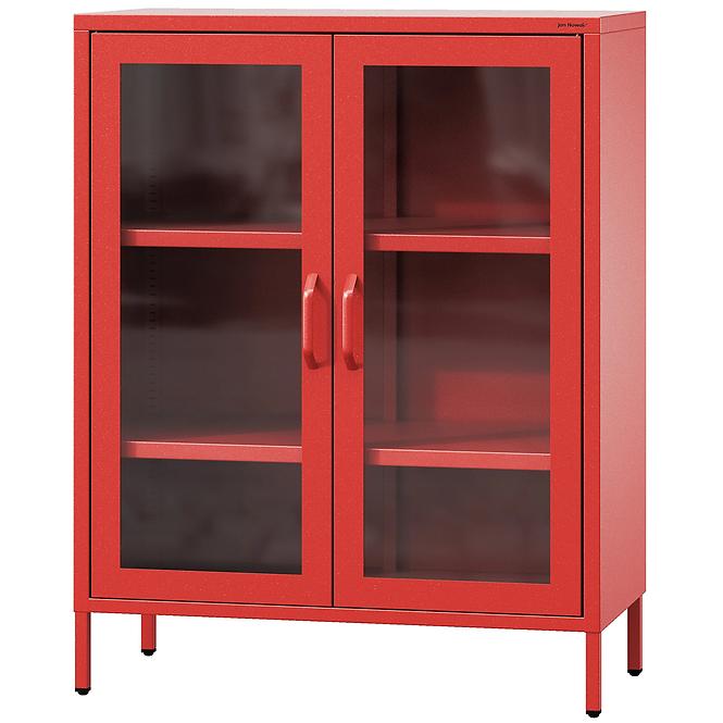 Witryna Metalowa Gina Modern Red