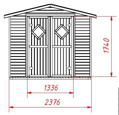 Domek ogrodowy Caro 238x240x216 cm