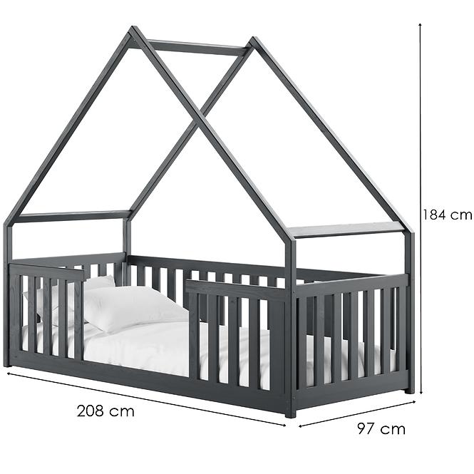 Łóżko Domek Bee 90x200 graphite