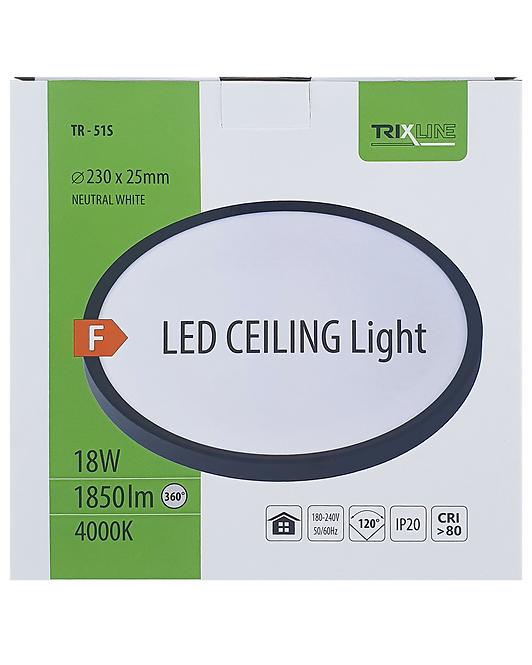 Plafon Led TR-51S 18W 4000K czarny