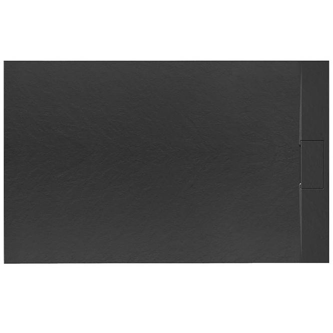 Brodzik prostokątny Bazalt black 80x120