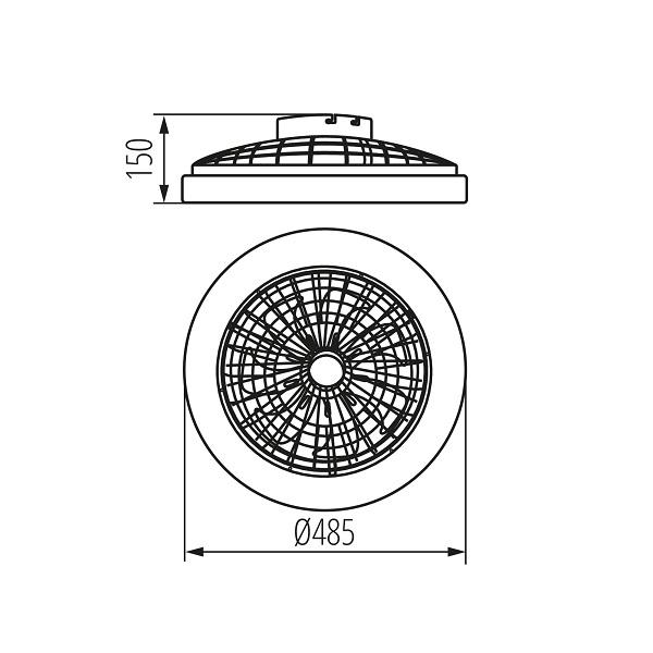 Lampowentylator ISAFI LED 66299 BLACK PL1