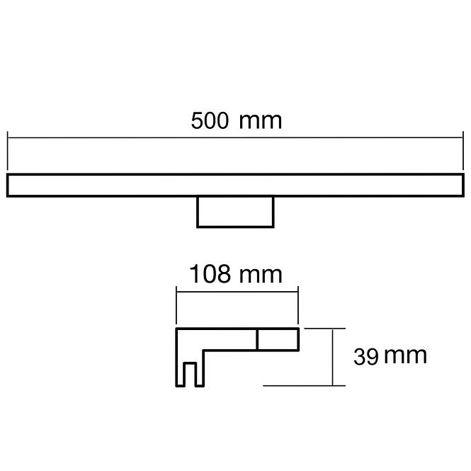 Kinkiet Q-305G LED GOLD SHINNY 8W 50CM K1