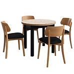 Zestaw stół i krzesła Permad artisan/czarny