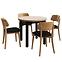 Zestaw stół i krzesła Permad artisan/czarny