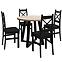 Zestaw stół i krzesła Jasal  artisan/czarny