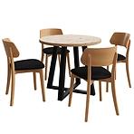 Zestaw stół i krzesła Jasmad artisan/czarny