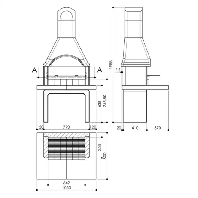 Betonowy grill Piave