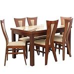 Zestaw stół i krzesła Hania 1+6 ST712 I kasztan KR750 BR2432 MB-931 50102832