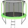 Trampolina ogrodowa COMFORT z drabinką 244cm zielona