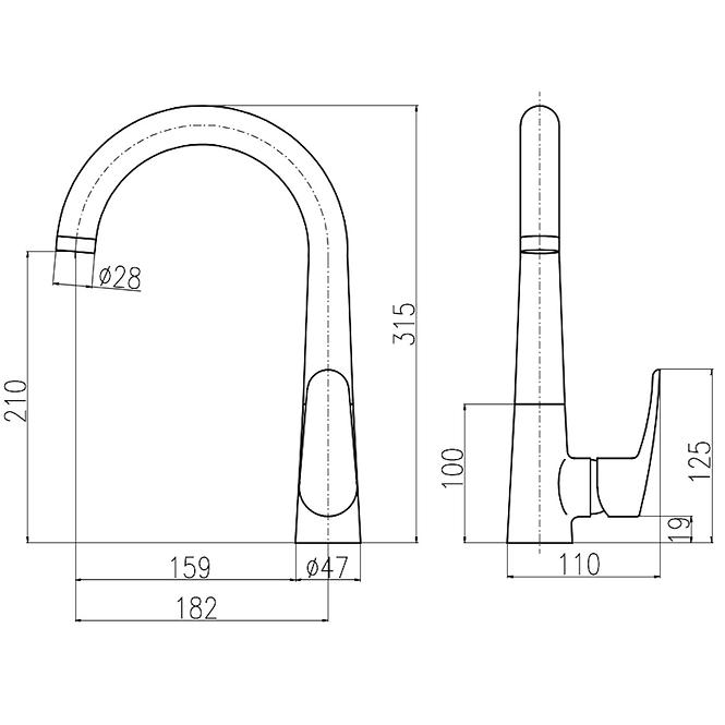 Bateria zlewozmywakowa Amur AM719.0