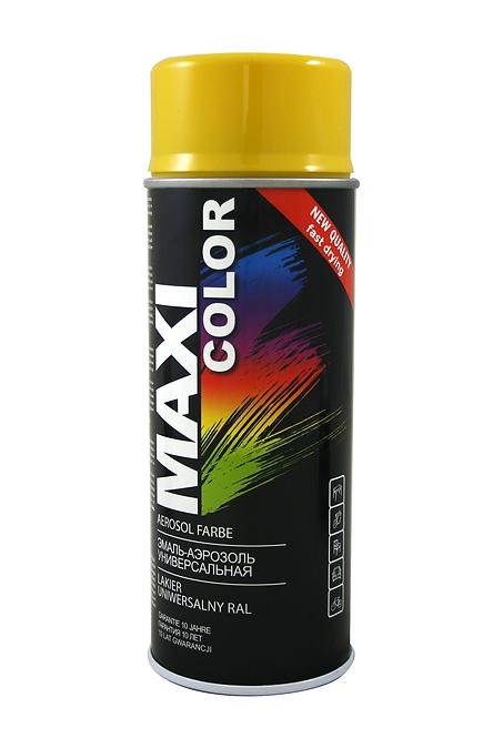 Farba w sprayu Motip Dupli Maxi Color Lakier do drewna i metalu RAL 1021 żółty 400 ml