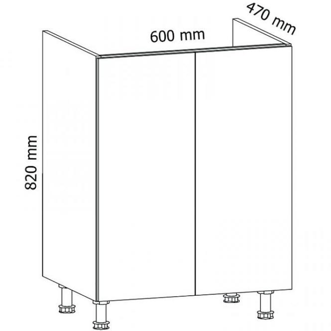 Szafka kuchenna Gardena D60Z grey