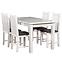 Zestaw stół i krzesła Miron 1+4 st28 120x80+40 +W77 biały