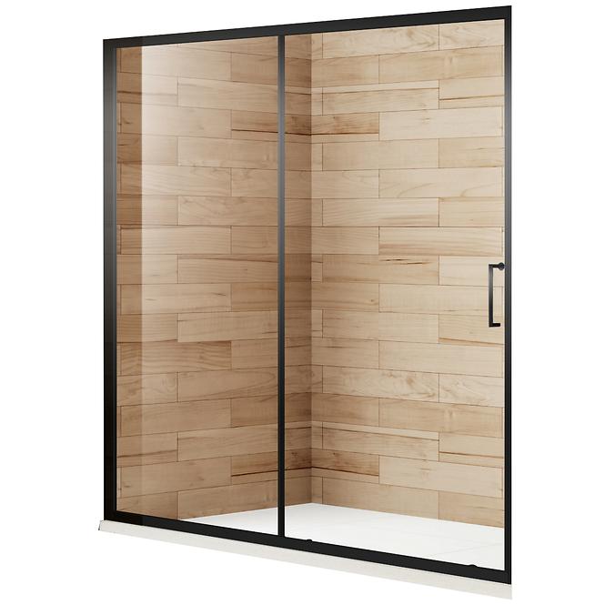 Drzwi prysznicowe Patio 120X195 czarny profil