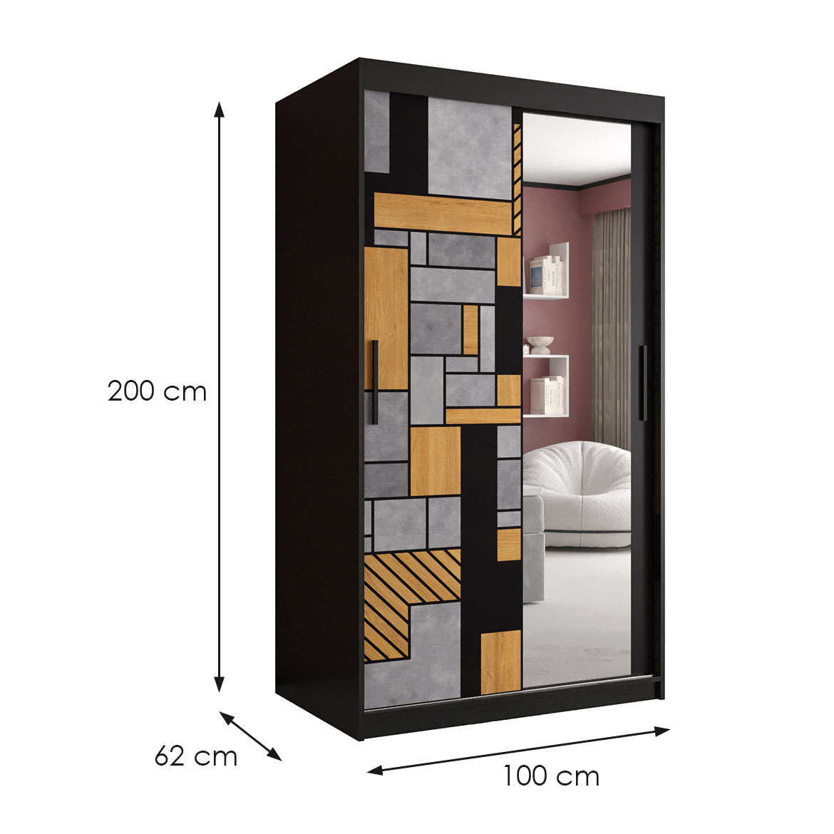 Szafa Walhalla 2 100 czarny